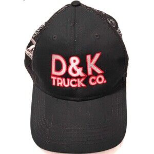 mens Black Trucker Hat Snapback Cap Embroidered Logo Workwear OSFM classic